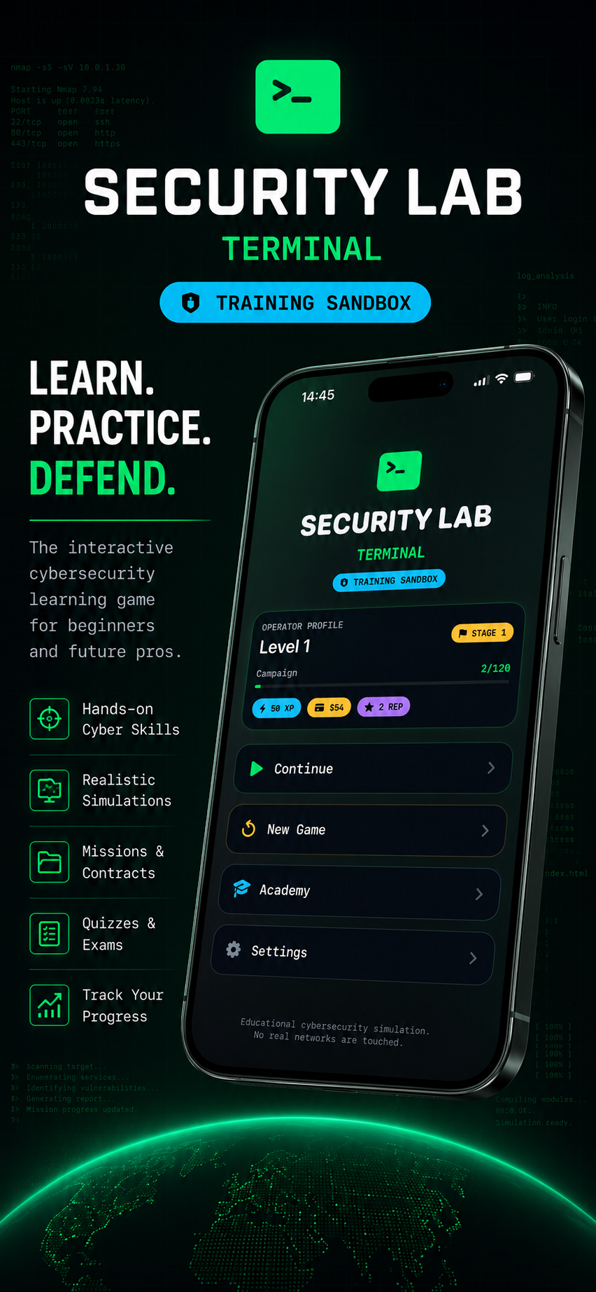 Security Lab: Terminal promotional screenshot 1