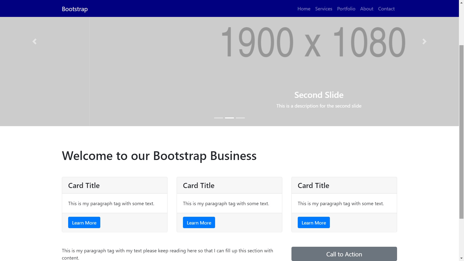 Boostrap company website